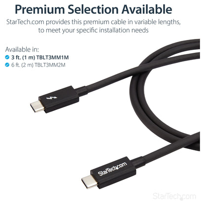 StarTech 1m Thunderbolt 3 20Gbps USB-C Cable - Thunderbolt USB and DisplayPort Compatible