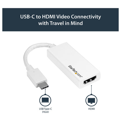 StarTech USB-C zu HDMI Adapter - USB Typ C zu HDMI Konverter fr Computer mit USB - 4K 60Hz - Weiss