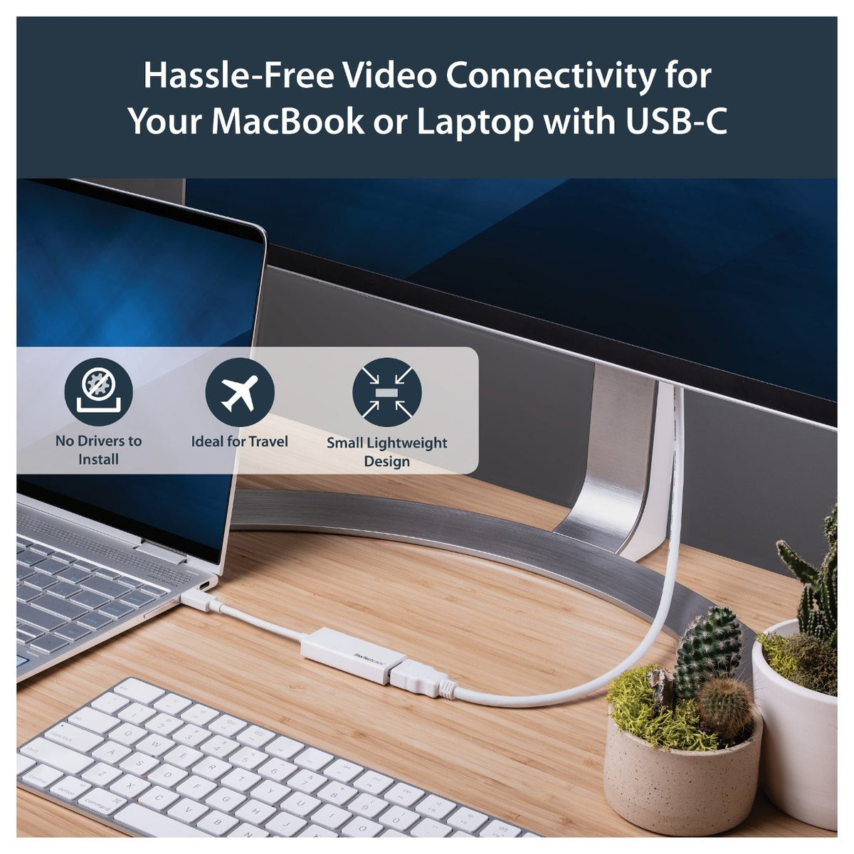 StarTech USB-C zu HDMI Adapter - USB Typ C zu HDMI Konverter fr Computer mit USB - 4K 60Hz - Weiss