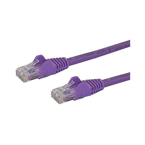 StarTech 1 m Purple Cat6 Patch Cable with Snagless RJ45 Connectors - Cat6 Ethernet Cable - 1m Cat 6 UTP Cable