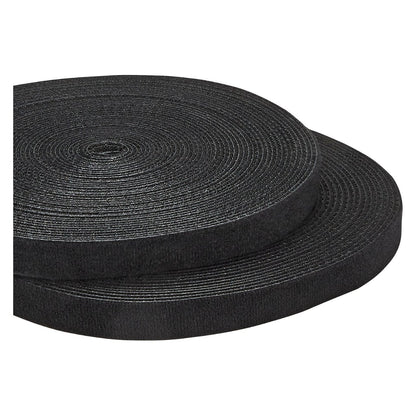 StarTech Hook-and-Loop Cable Management Tie - 100 ft. Bulk Roll - Black - Cut-to-Size Cable Wrap / Straps