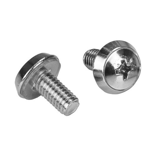 StarTech Rack Screws 20 Pack Installation Tool 12 mm M6 Screws M6 Nuts Cabinet Mounting Screws and Cage Nuts