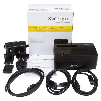 StarTech Dockingstation fr 6,35cm/8,89cm 2,5/3,5Zoll SATA Laufwerke - USB 3.1 (USB-A, USB-C) oder eSATA - USB A und USB C Kabel
