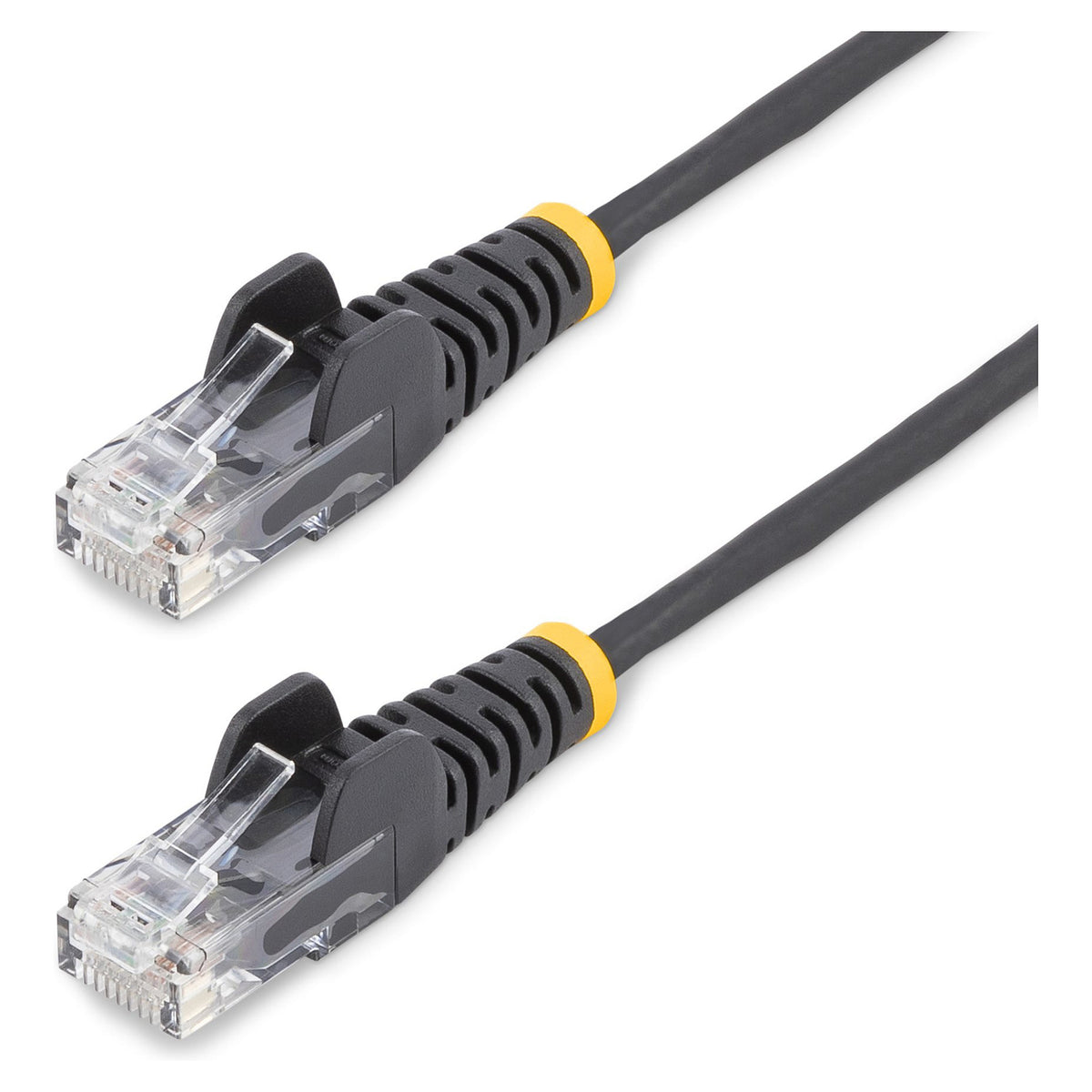 StarTech 0.5 m CAT6 Cable - Slim CAT6 Patch Cord - Black - Snagless RJ45 Connectors - Gigabit Ethernet Cable - 28 AWG