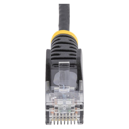 StarTech 0.5 m CAT6 Cable - Slim CAT6 Patch Cord - Black - Snagless RJ45 Connectors - Gigabit Ethernet Cable - 28 AWG