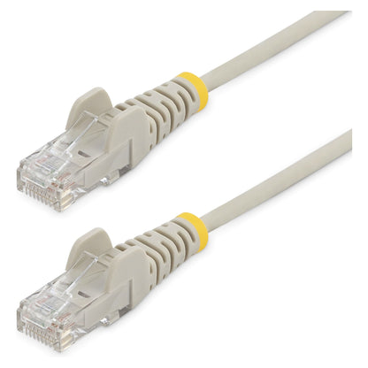 StarTech 3 m Cat6-Kabel - Schlankes Cat6-Patchkabel - Grau - Snagless RJ45-Anschlusse - Gigabit-Ethernet-Kabel - 28 AWG - Patch-Kabel - RJ-45 (M)