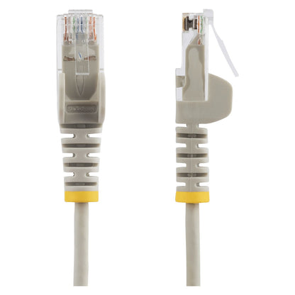 StarTech 3 m Cat6-Kabel - Schlankes Cat6-Patchkabel - Grau - Snagless RJ45-Anschlusse - Gigabit-Ethernet-Kabel - 28 AWG - Patch-Kabel - RJ-45 (M)