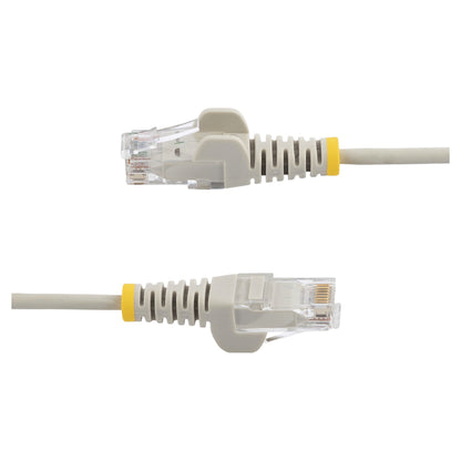 StarTech 3 m Cat6-Kabel - Schlankes Cat6-Patchkabel - Grau - Snagless RJ45-Anschlusse - Gigabit-Ethernet-Kabel - 28 AWG - Patch-Kabel - RJ-45 (M)