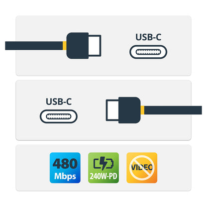 StarTech 2m USB-C Ladekabel, USB-IF zertifiziert, 240W PD EPR, M/M - USB-Kabel - 24 pin USB-C (M)