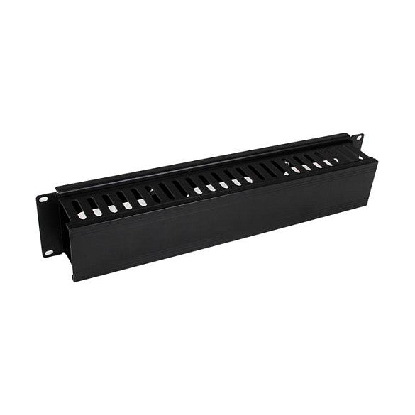StarTech 2U Horizontal Finger Duct Rack Cable Management Panel with Cover