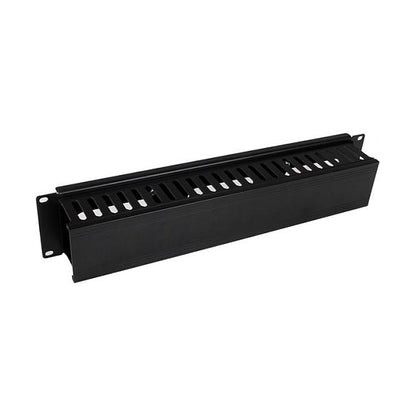 StarTech 2U Horizontal Finger Duct Rack Cable Management Panel with Cover