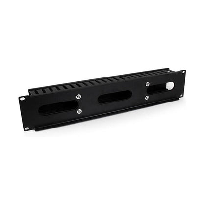 StarTech 2U Horizontal Finger Duct Rack Cable Management Panel with Cover