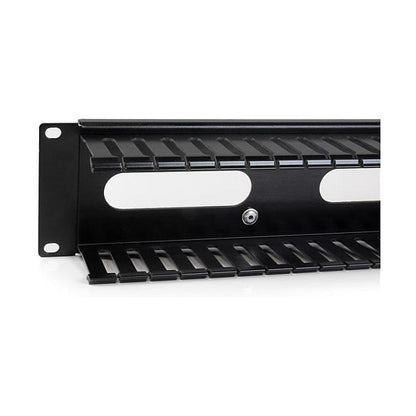 StarTech 2U Horizontal Finger Duct Rack Cable Management Panel with Cover
