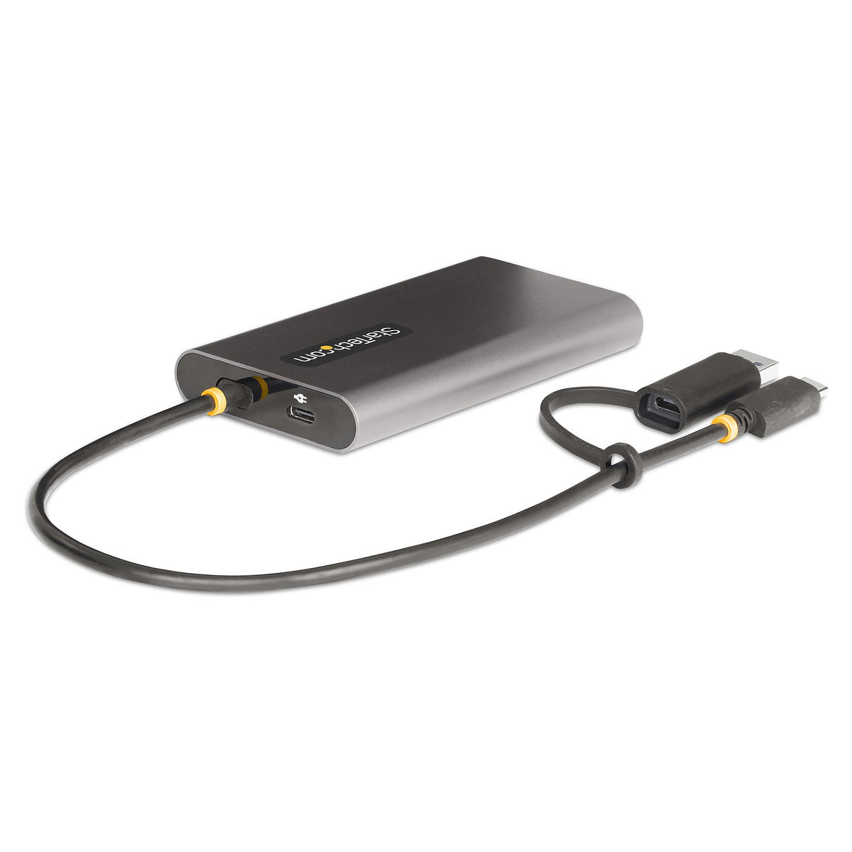 StarTech USB-C to Dual-HDMI Adapter, USB-C or A to 2x HDMI, 4K 60Hz, 100W PD Pass-Through, 1ft (30cm)