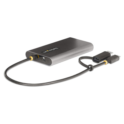 StarTech USB-C to Dual-HDMI Adapter, USB-C or A to 2x HDMI, 4K 60Hz, 100W PD Pass-Through, 1ft (30cm)