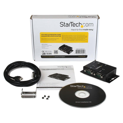 StarTech 2 Port USB auf Seriell RS232 Adapter - USB / DB9 Hub 2x DB9 Stecker 1x USB-B Buchse - Wandmontagefhig