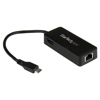 StarTech USB-C auf Gigabit Netzwerkadapter mit extra USB Anschluss - USB 3.1 Gen 1 (5 Gbit/s)