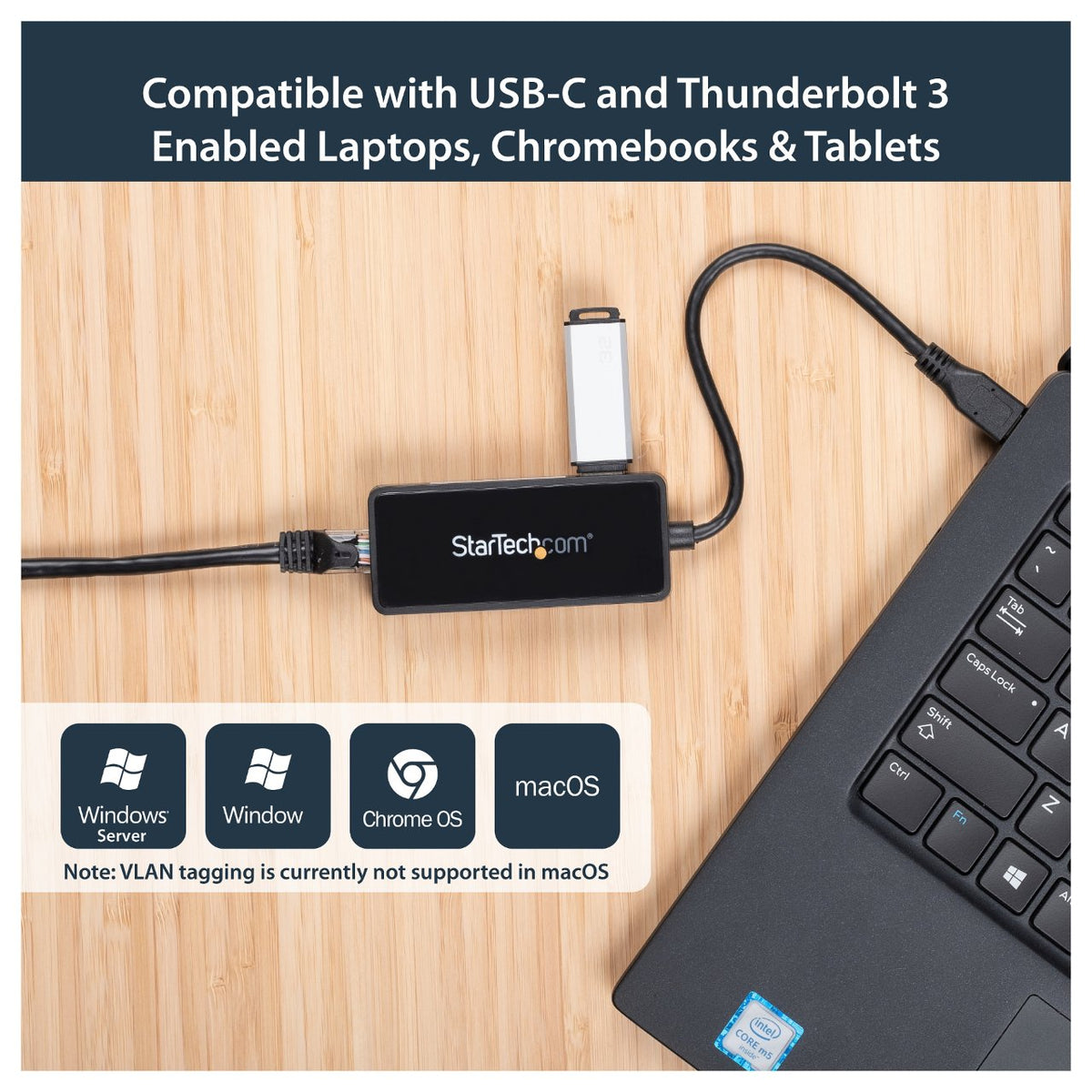 StarTech USB-C auf Gigabit Netzwerkadapter mit extra USB Anschluss - USB 3.1 Gen 1 (5 Gbit/s)