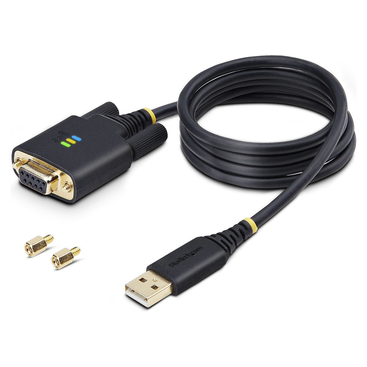 StarTech.com 3ft (1m) USB to Null Modem Serial Adapter Cable, Interchangeable DB9 Screws/Nuts, COM R