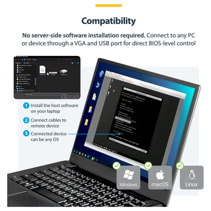 StarTech USB 2.0 KVM Konsole - Mobiler Laptop Crash Cart Adapter mit Datenbertragung und Videoaufnahme