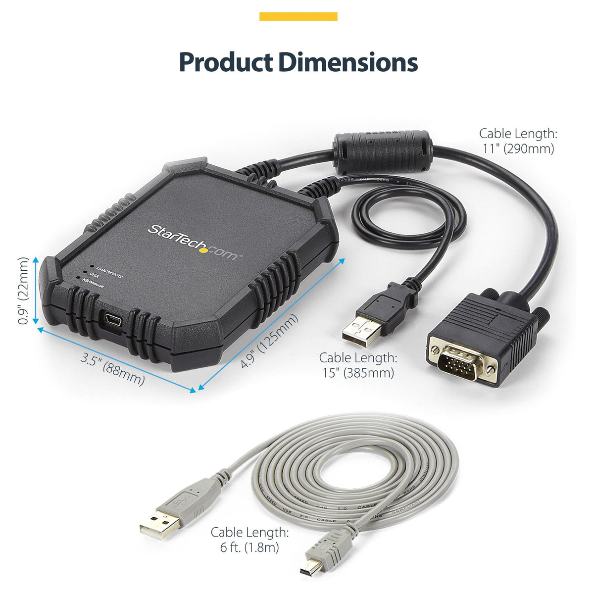 StarTech USB 2.0 KVM Konsole - Mobiler Laptop Crash Cart Adapter mit Datenbertragung und Videoaufnahme