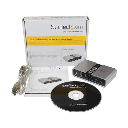 StarTech 7.1 USB Audio Adapter External Sound Card with SPDIF Digital Audio