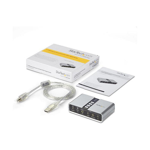 StarTech 7.1 USB Audio Adapter External Sound Card with SPDIF Digital Audio