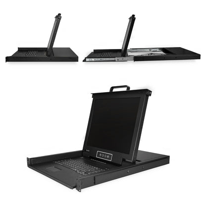 StarTech 1HE 8 Port Rackmontage VGA KVM Konsole fr Server Racks - LCD KVM Schublade - 43,18cm 17Zoll