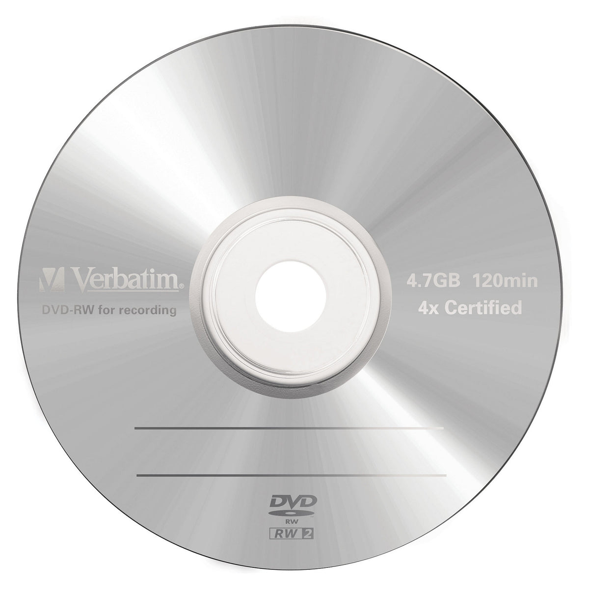 1x5 Verbatim DVD-RW 4,7GB 4x Speed, Jewel Case