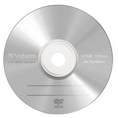 1x5 Verbatim DVD-RW 4,7GB 4x Speed, Jewel Case