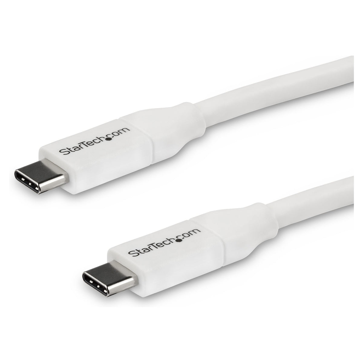 StarTech USB-C auf USB-C Kabel mit 5A Power Delivery - St/St - Weiss - 4m - USB 2.0 - USB-IF zertifiziert - USB Typ C Kabel