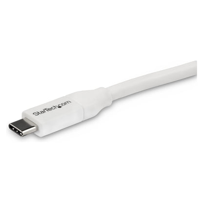 StarTech USB-C auf USB-C Kabel mit 5A Power Delivery - St/St - Weiss - 4m - USB 2.0 - USB-IF zertifiziert - USB Typ C Kabel