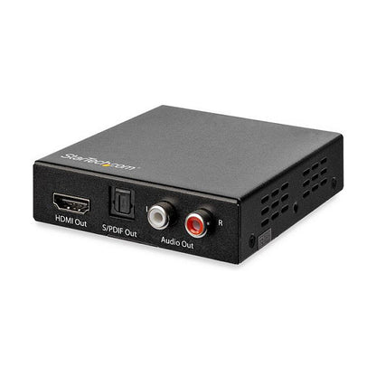 StarTech 4K HDMI Audio Extractor - 4K 60Hz - HDMI Audio De-Embedder - PDIF Toslink Optical Audio - Dual Cinch und HDMI Audio