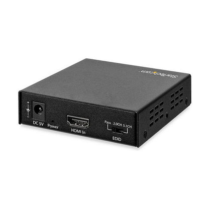 StarTech 4K HDMI Audio Extractor - 4K 60Hz - HDMI Audio De-Embedder - PDIF Toslink Optical Audio - Dual Cinch und HDMI Audio