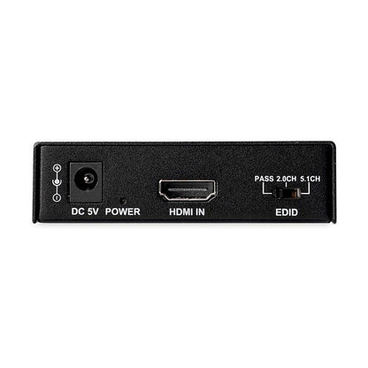 StarTech 4K HDMI Audio Extractor - 4K 60Hz - HDMI Audio De-Embedder - PDIF Toslink Optical Audio - Dual Cinch und HDMI Audio