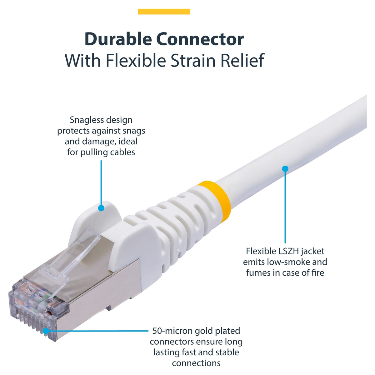 StarTech.com 3 m Weißes CAT8 Netzwerkkabel, RJ45 25G/40G LAN Kabel, S/FTP - Patch-Kabel - RJ-45 (M)