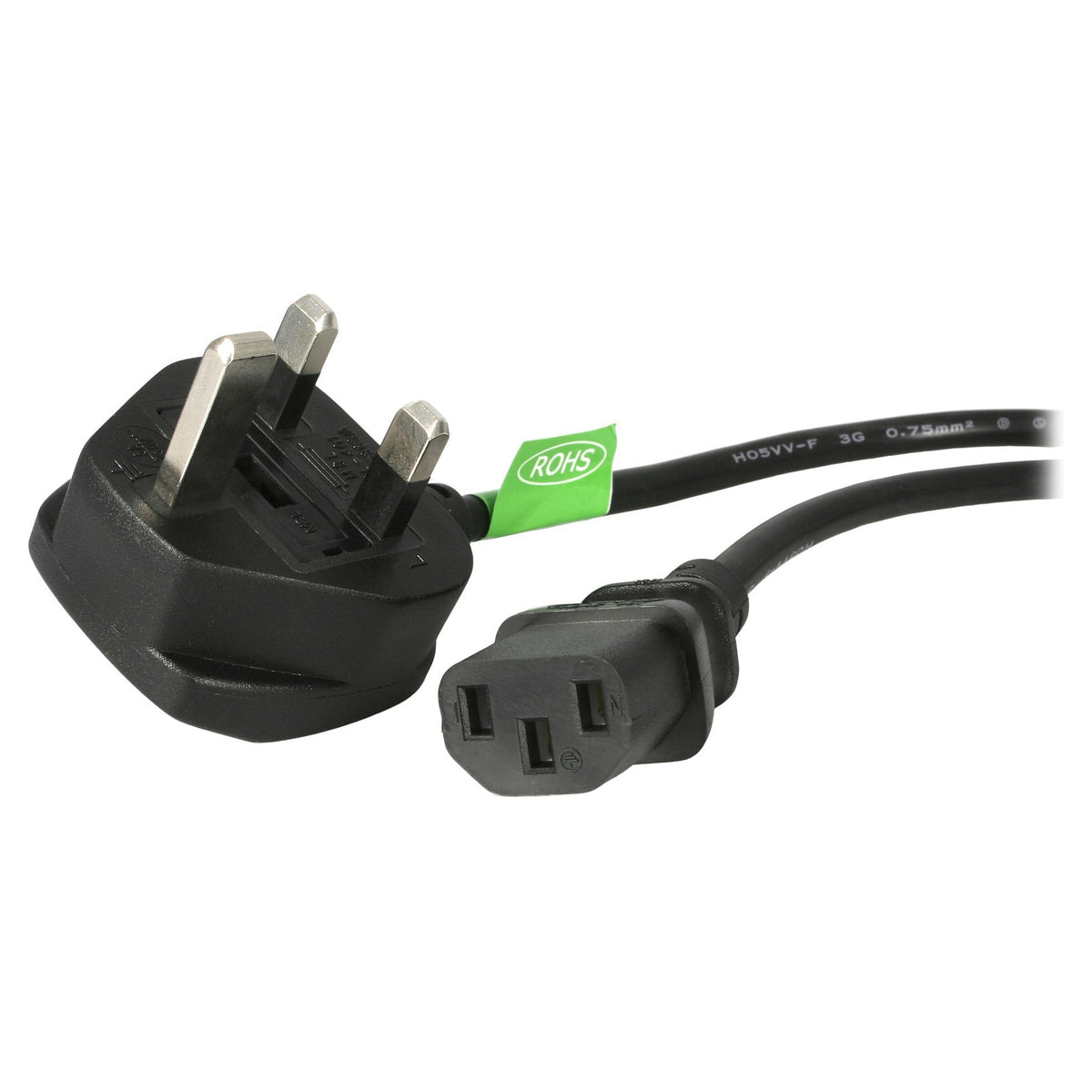 StarTech.com 1 m UK PC Stromkabel, BS 1363 zu C13, 18AWG, Kaltgerätekabel - Stromkabel - BS 1363 (S)