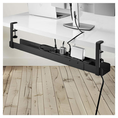 StarTech.com Under Desk Cable Management Tray, Clamp-on Installation