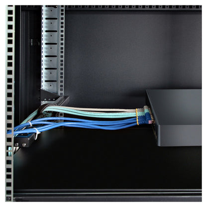 1U rack cable guide with adjustable depth, cable guide bracket