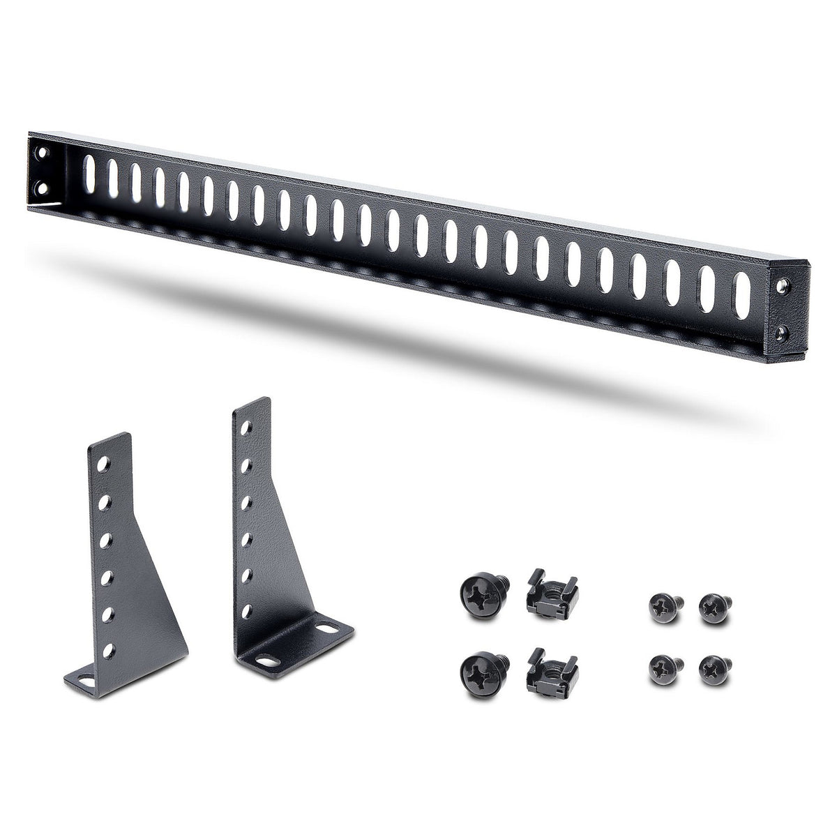 1U rack cable guide with adjustable depth, cable guide bracket