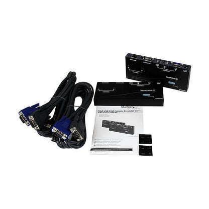 StarTech USB VGA KVM Verlngerung bis zu 150m - KVM extender ber Cat5 UTP Netzwerkkabel 2x VGA Buchse, 4x USB Stecker