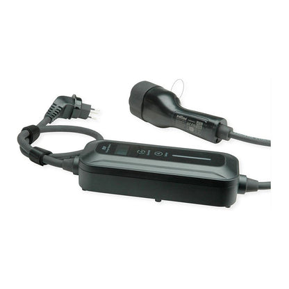 ROLINE Tragbares E-Auto Ladegert, T12 (CH, Typ J) & Typ2 Stecker, 1-phasig, Mode 2, 10 A, 2,3 kW, 5 m
