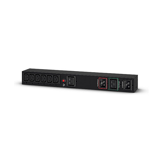 CyberPower zbh. By-Pass, Manuell, IEC Outlet, PDU, 1HE, Eingang 16A 1xC19+2xC20, Ausgang 16A 1x C19+ 10A 6xC13