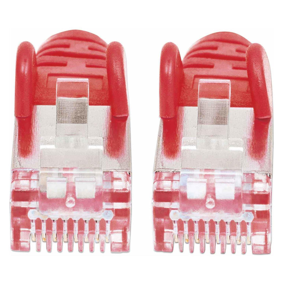 Patchkabel Cat6a-Stecker/Cat7-Rohkabel 0,25m rot