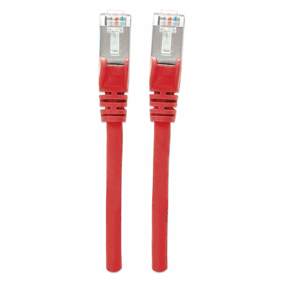 Patchkabel Cat6a-Stecker/Cat7-Rohkabel 0,25m rot