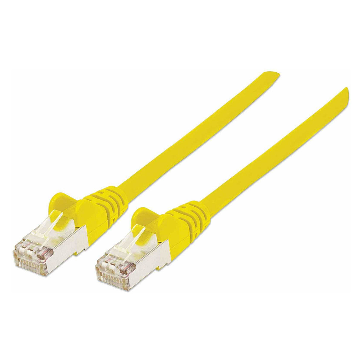 Patchkabel Cat6a-Stecker/Cat7-Rohkabel 10m gelb