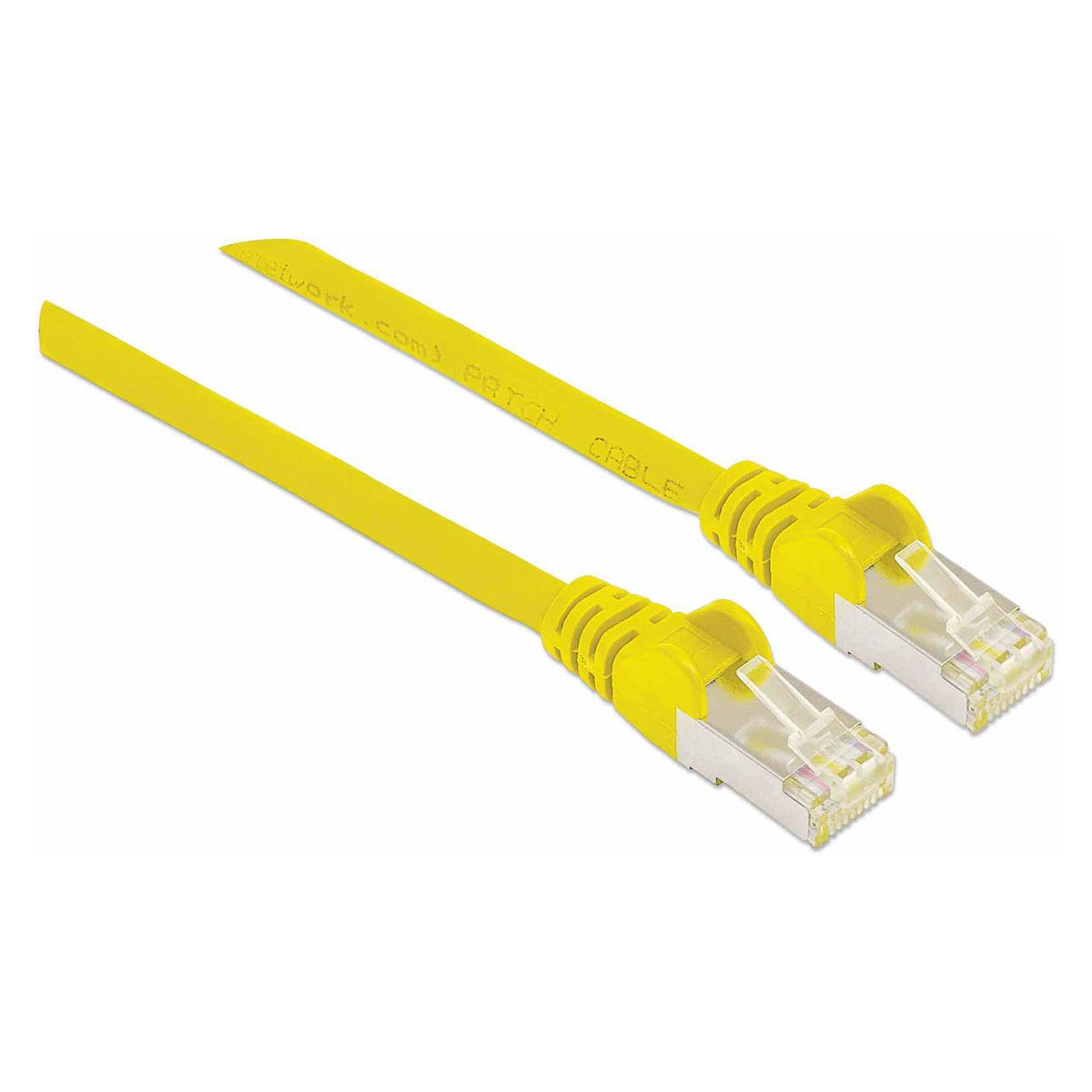 Patchkabel Cat6a-Stecker/Cat7-Rohkabel 10m gelb