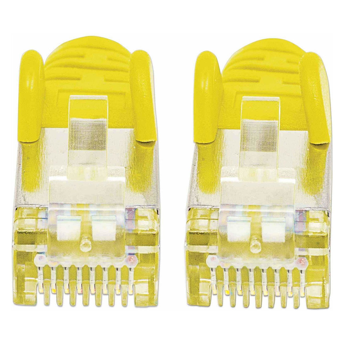 Patchkabel Cat6a-Stecker/Cat7-Rohkabel 10m gelb