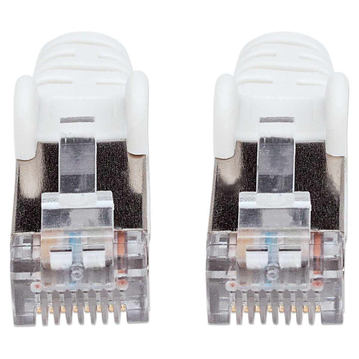 Patchkabel RJ45 S/FTP Cat6 0,5m LSZH Hebels. weiß