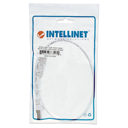 Patchkabel RJ45 S/FTP Cat6 0,5m LSZH Hebels. weiß